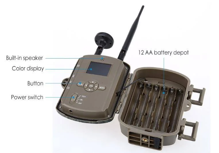 

12MP 1080P 4G LTE Cellular Infrared Wildlife Hunting Trail Game Camera Traps with 940nm LEDs