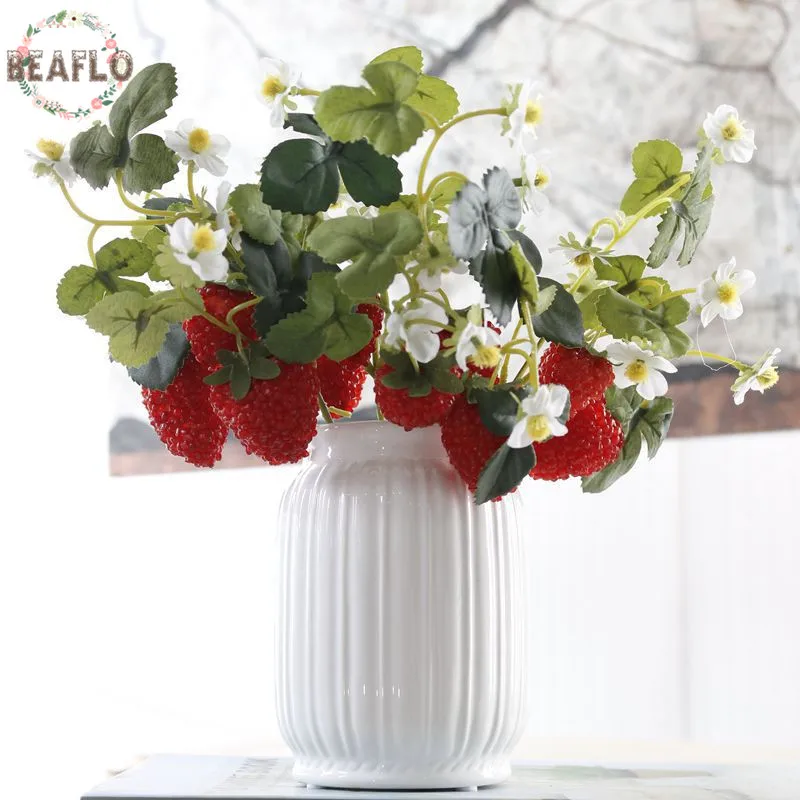 

Fake Acrylic Strawberry Handmade DIY Mulberry Vivid Fruit Artificial Flower For Wedding Home Party Decoration