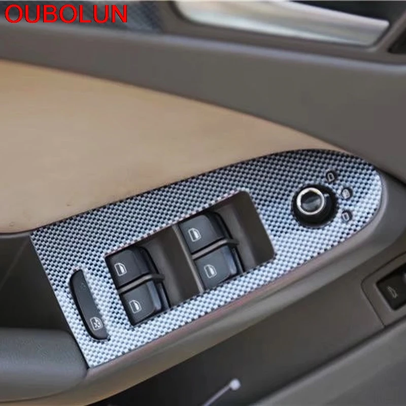 OUBOLUN для Audi A4L 2009 2016 пластиковая краска из углеродного волокна Передняя шестерня