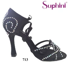 Free Shipping Suphini Comfortable Dance Shoes Latin Salsa Shoes High Heel Summer Woman Dance Shoes