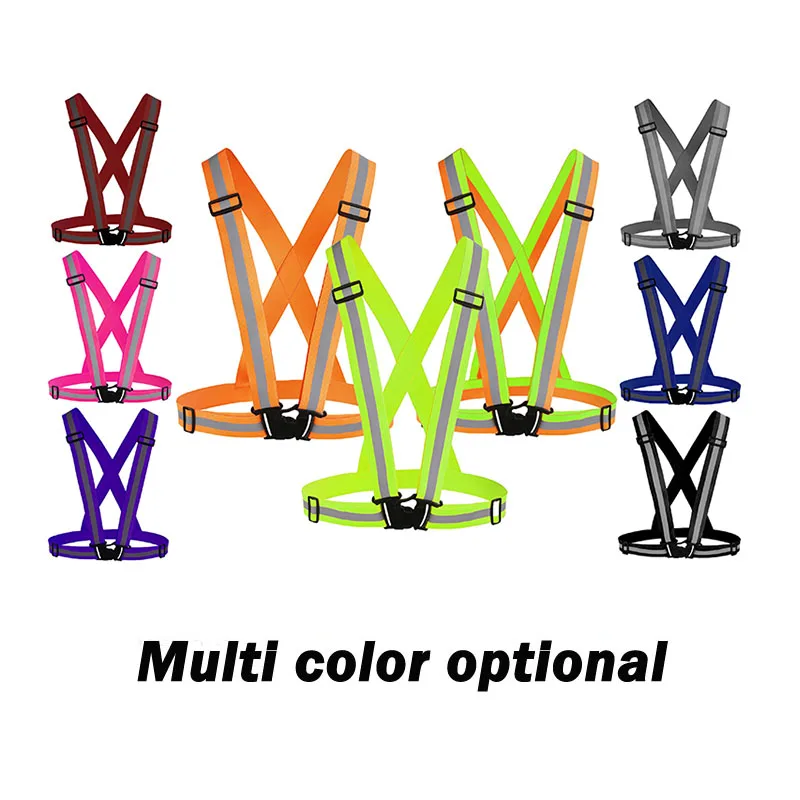 

High Visibility Outdoor overalls Safety Vest Reflective Belt Fit Running Cycling Sports men's clothing of the working Clothes