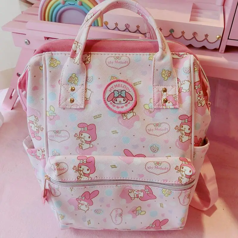 Мультфильм Подлинная рисунок «Hello Kitty» My Melody рюкзак школьный искусственная розовый Начальная школа Сумки рисунок «Hello Kitty» дорожная сумка для подарок для девочек - Цвет: 6