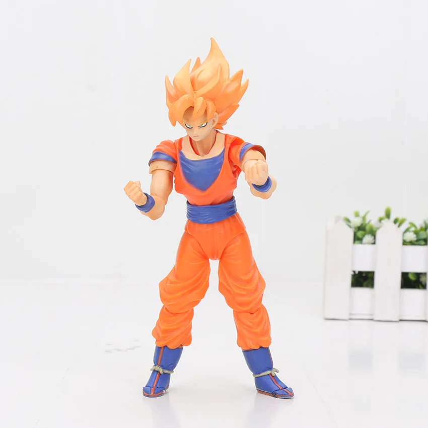 Фигурка Dragon Ball Z recreation F Super Saiyan 3 God Super Warrior Awakening Son Gohan Gokou Goku экшн-фигурка - Цвет: orange goku