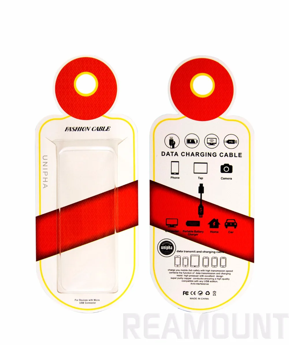 30 chiếc Mới Được thiết kế bao bì đóng gói Hộp NHỰA PVC cho Điện thoại Phụ kiện cho dây cáp không dây Store cho màn hình custom iphone cases