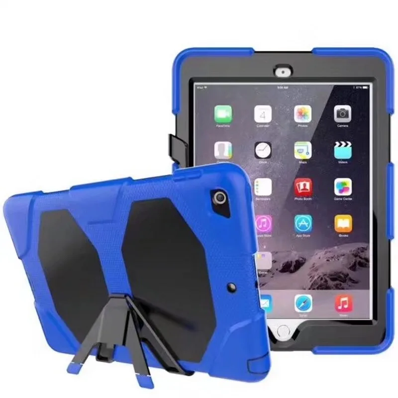 

High quality Hybrid Silicon Gel Rubber Robot Shockproof Full protection desk Stand Holder Cover Case For New ipad 9.7 2017