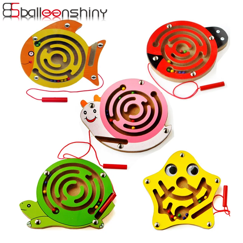 BalleenShiny Детские интеллект Rolling мяч игрушки развивающие Магнитная милые животные раннего детства игрушки забавные развития лабиринт Puzzle