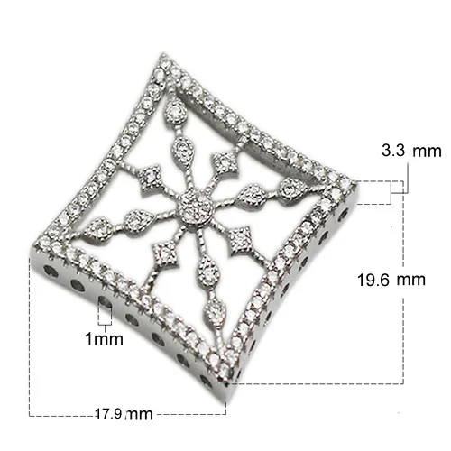 Beadsnice 925 пробы Серебряное ожерелье ювелирные изделия ручной работы подарочные аксессуары квадратная застежка