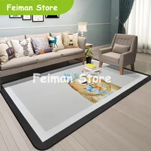 Новые милые мягкие коврики с рисунками животных, большие коврики, нескользящее украшение для детской комнаты, детские коврики для ползания и игр, ковры коврики