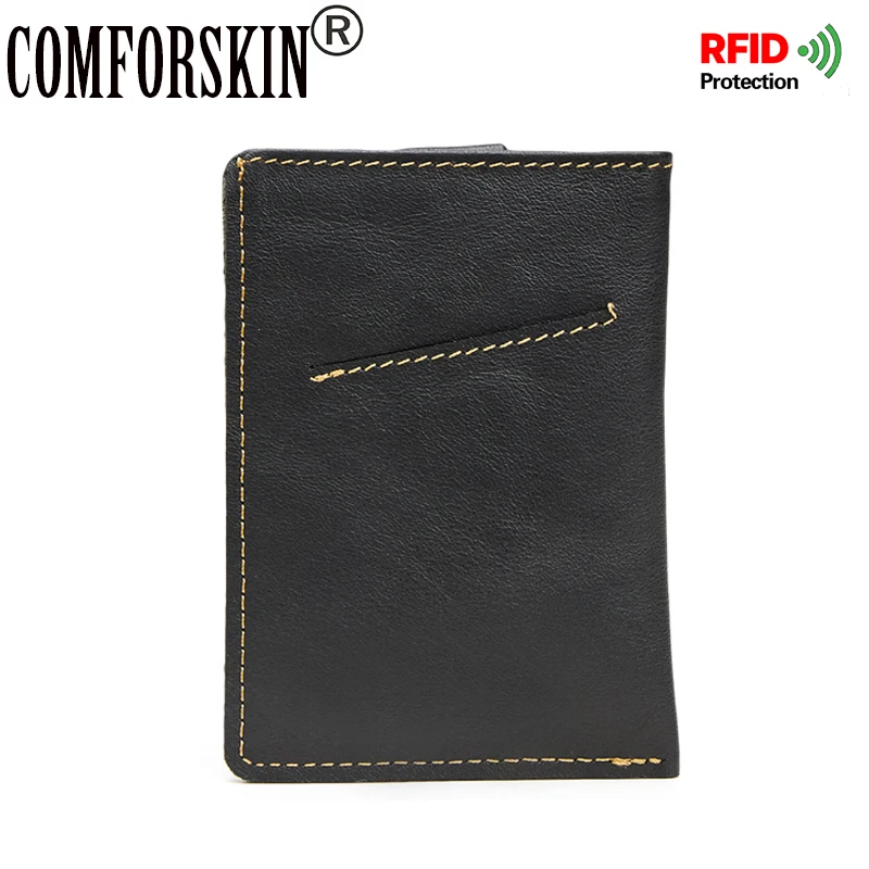COMFORSKIN Новое поступление RFID защита натуральная кожа бренд популярный стиль
