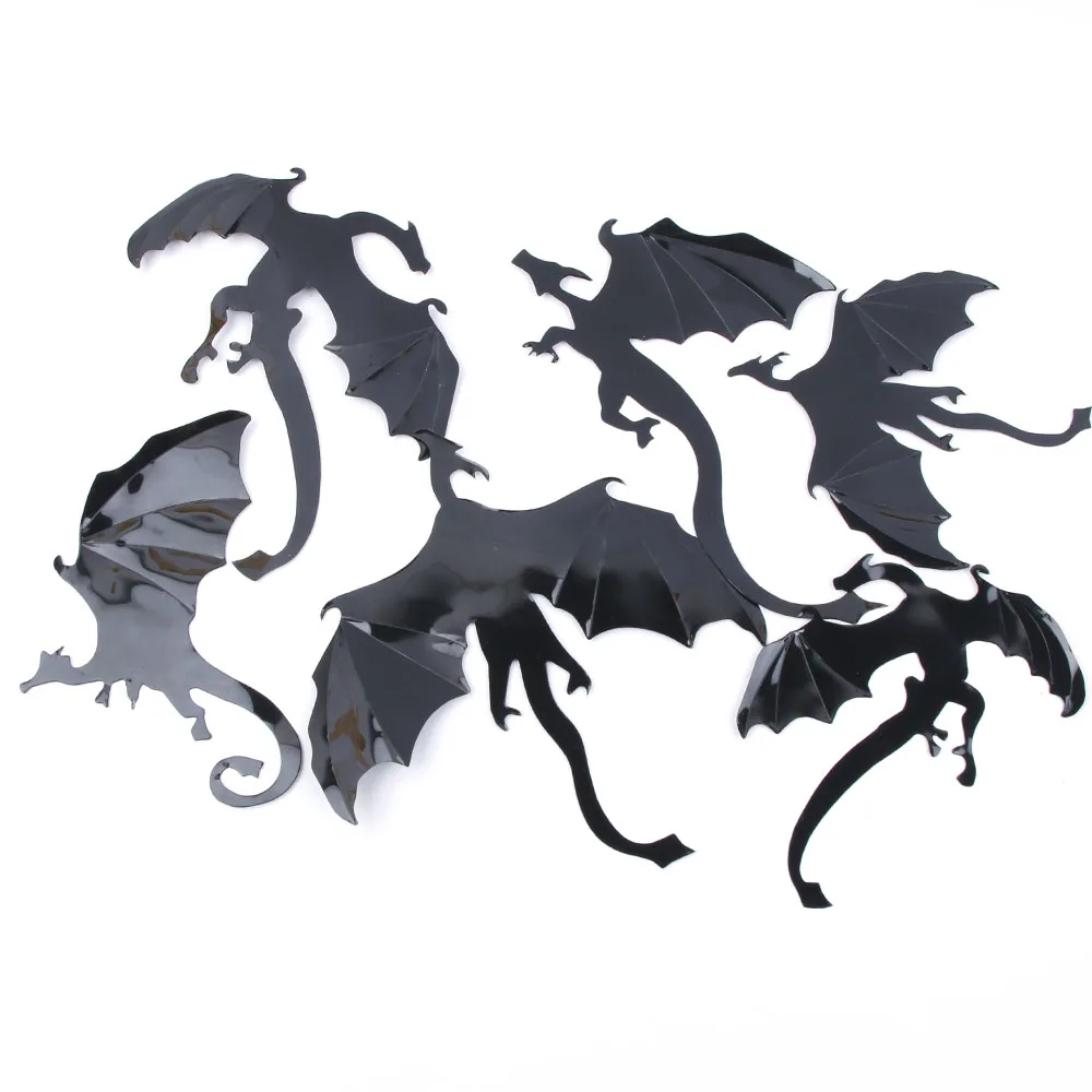 Art Creative Gothic Dragons Wall Sticker Inspired 3D Dragon Decor Window Sticker