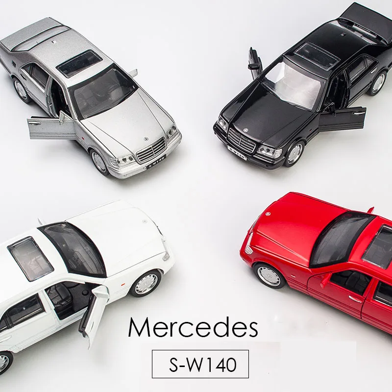 KIDAMI 1:32 Сплав моделирование оттягивание литья под давлением W140 классическая модель автомобиля игрушки со звуком светильник коллекция подарок игрушки для детей