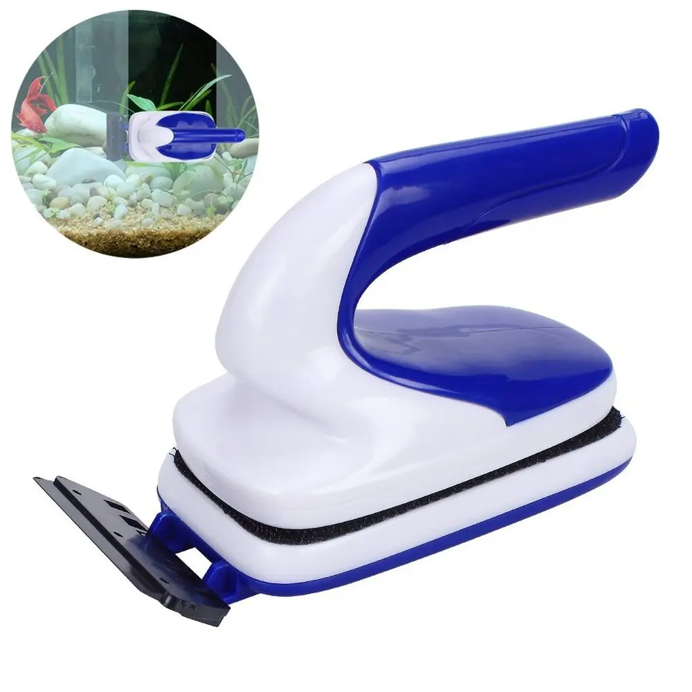 

NCFAQUA Practical Floating Magnetic Brush Aquarium Fish Tank Glass Algae Scraper Cleaner Aquarium Window Cleaning Magnets Brush