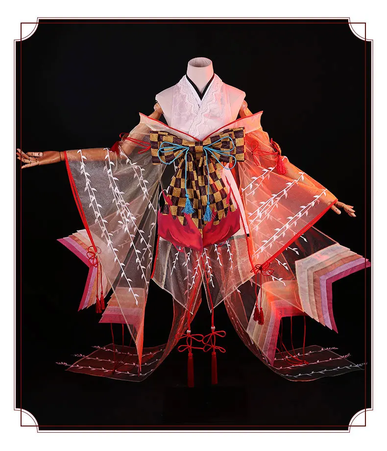 [Июньский запас] Горячая игра Onmyoji SSR Shiranui Diver Ali кимоно Косплей Костюм Униформа платье Хэллоуин костюм для женщин - Цвет: costume 2