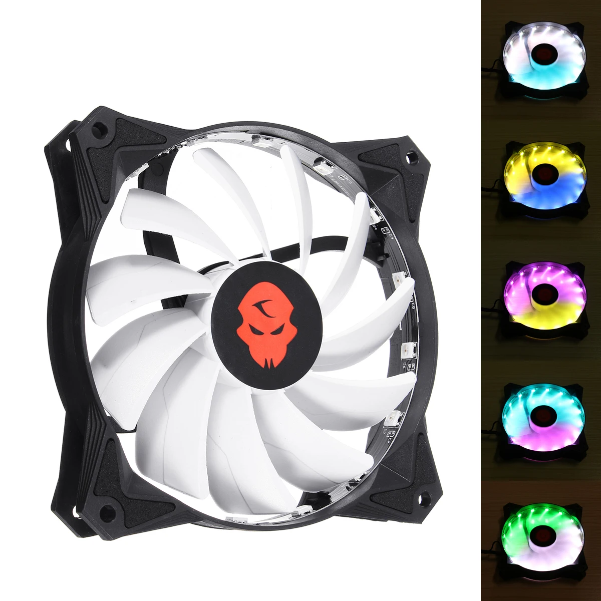 

LEORY Adjustable RGB CPU Cooling Fan Light LED Silent Heatsink 120mm Computer Case Fan Radiator ForComputer Cooling Cooler Fan