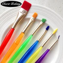 Набор кистей для торта, 6 размеров, ручка для украшения, инструмент для поделок из сахара, ручка для рисования помадкой, торт, печенье, кекс, инструменты для украшения торта