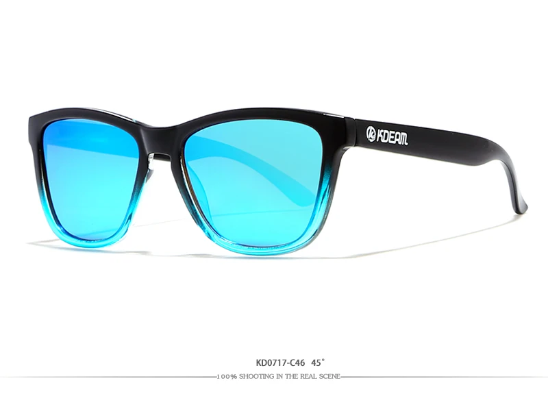 Мужские и женские спортивные очки KDEAM, солнцезащитные поляризационные очки с защитой от дневного света, солнцезащитные очки с коробкой CE