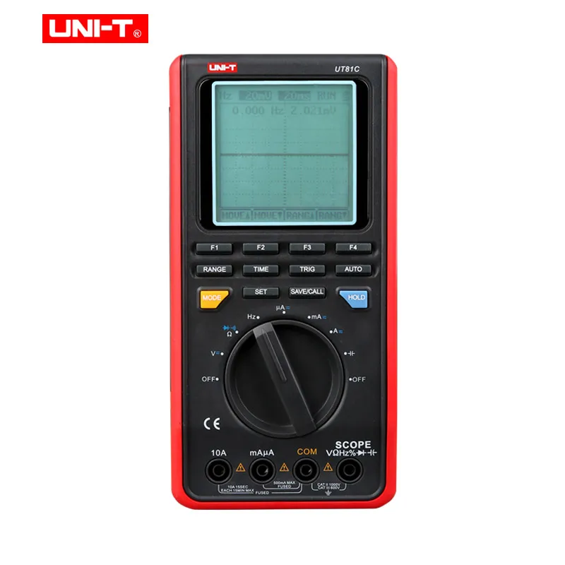 

UNI-T UT81C/UT81B Scope Digital Multimeters 4000 Counts Mini Oscilloscope Input High Sensitivity Diode USB Interface PC Soft