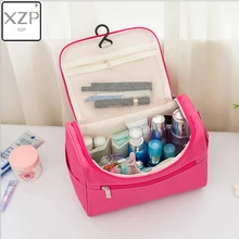 XZP Makeup Bag Solid Women Bags Women Large Waterproof Travel Cosmetic Bag Organizer Case Necessaries Make Up Wash Toiletry Bag lhlysgs brand women double storage large waterproof makeup bag travel cosmetic bag organizer case necessaries wash toiletry bag