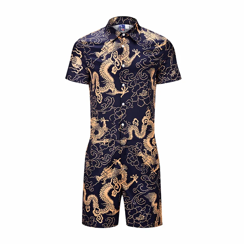 Summer Men's Set Dragon Short Casual Suits Sportswear Mens Clothing Man Two Pieces Fashion Print Sets Male Sweatshirt Men 4XL Summer Men's Set Dragon Short Casual Suits Sportswear Mens Clothing Man Two Pieces Fashion Print Sets Male Sweatshirt Men 4XL