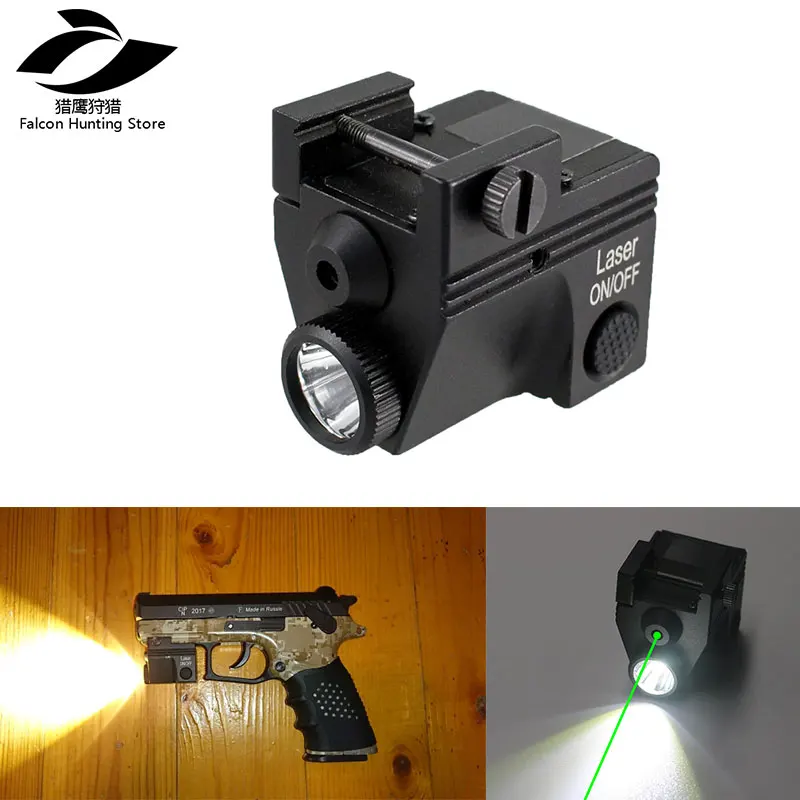 Rechargeable Pistol Handgun Tactical Weapon Light Green Laser Sight