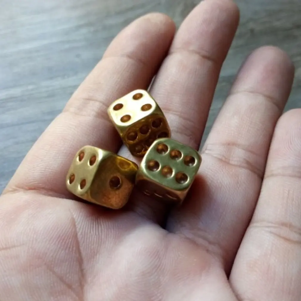 Bronze Metal Dice Pure Copper Metal Solid Dice Hand Polished Bar Supplies For D&d Board Game Creative Toys