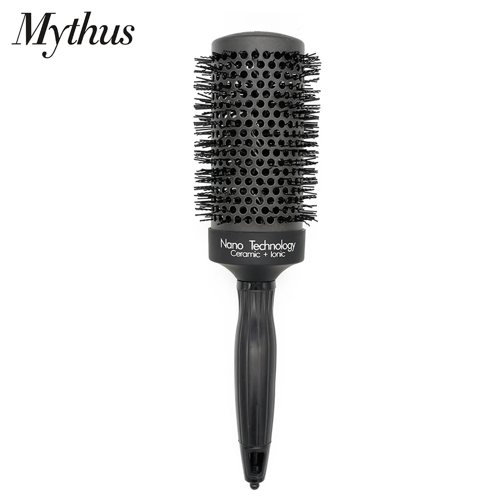 

Mythus Nano Technology Hair Ceramic Round Brush Thermal Ionic Aluminum Brushes For Hair Styling Salon Hair Curling Comb Blowing