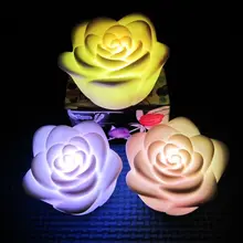 1pc Brand New Rose Flower 7 Colors Changing LED Light Night Candle Light Lamp Romantic
