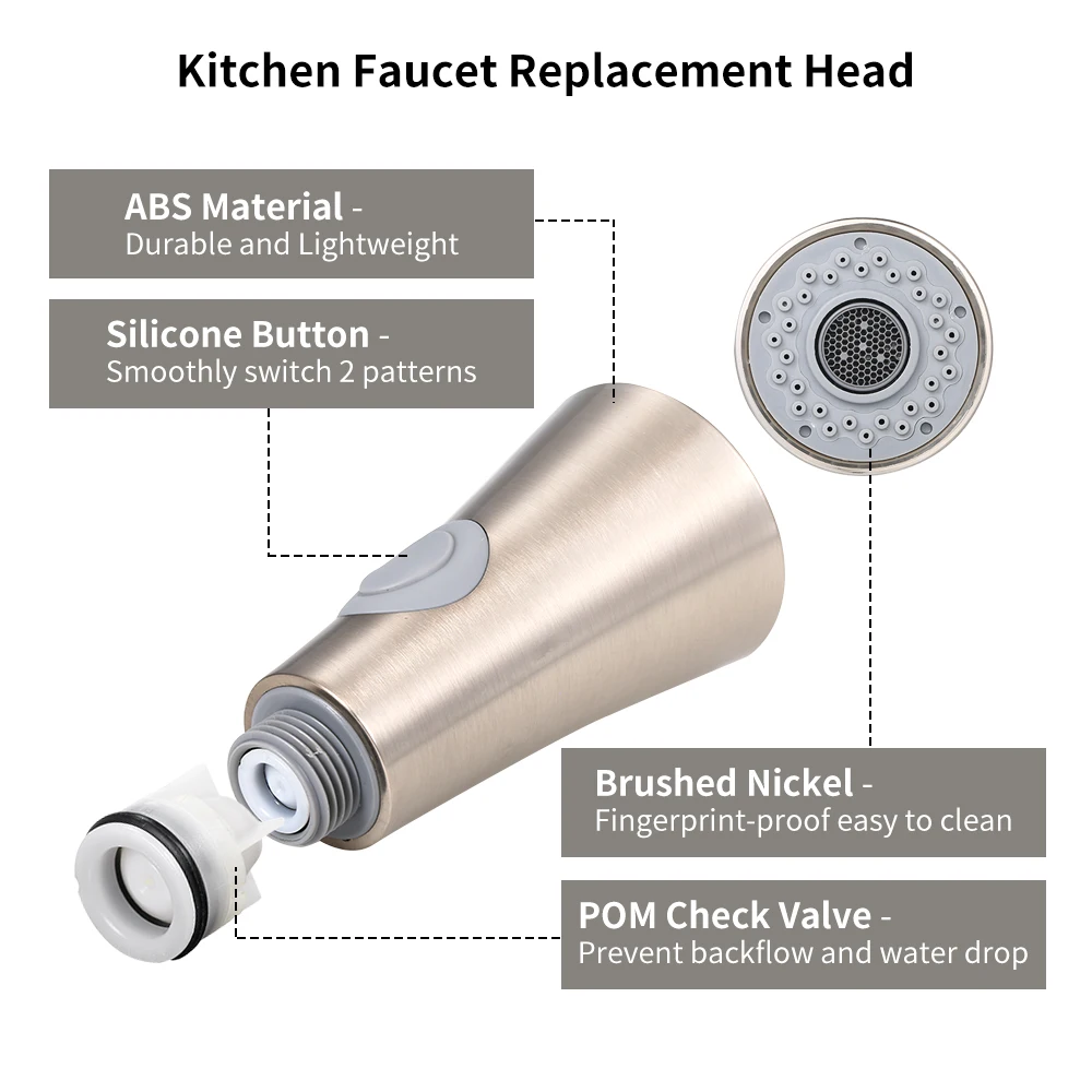 2-Function Swivel Faucet Nozzle Torneira Water Filter Adapter Water Spray Head Parts G1/2 Connections Polished Chrome