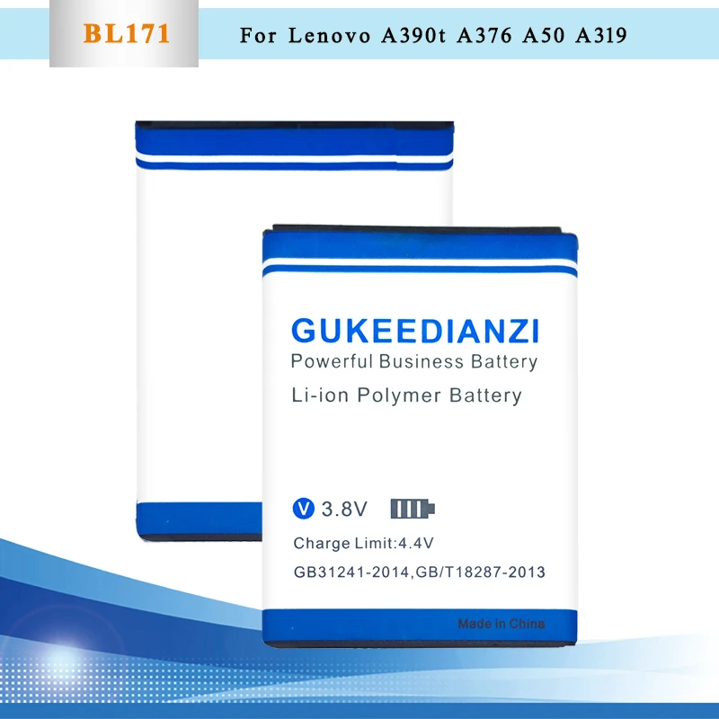 

GUKEEDIANZI BL171 3100mAh Li-ion Polymer Battery For Lenovo A319 A356 A368 A370e A376 A60 A65 A500 A390 A390T A370E A375E A50