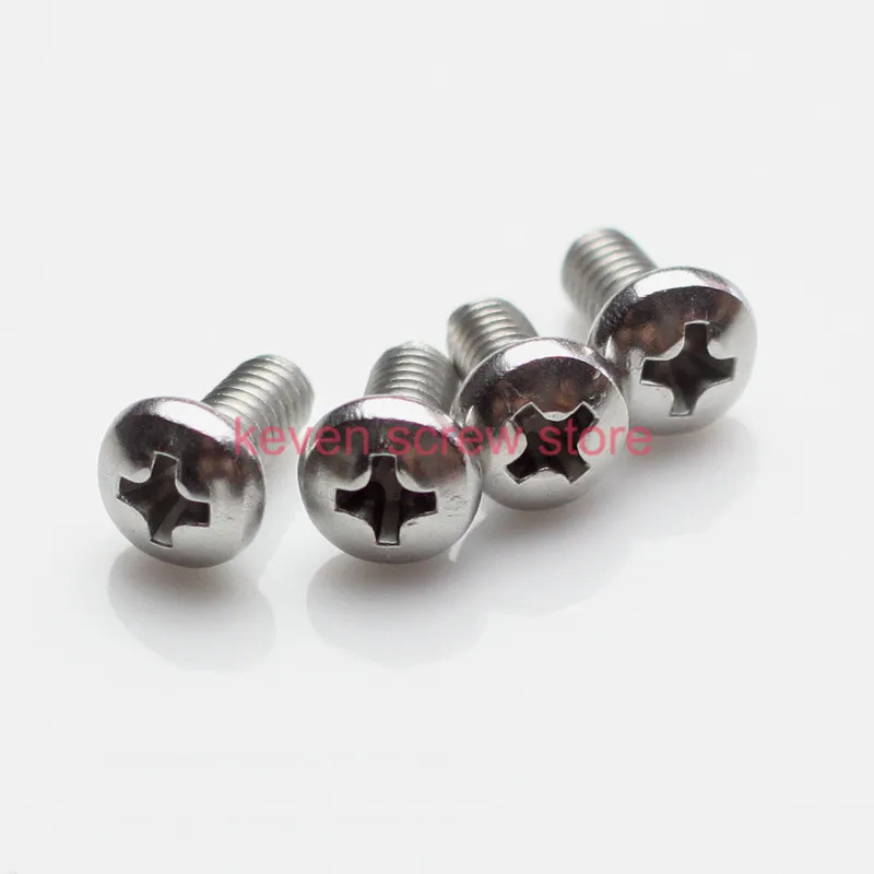 

Free Shipping 50pcs/Lot GB818 M6x12 mm M6*12 mm 304 Stainless Steel Phillips Cross recessed pan head Screw
