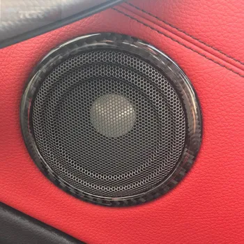 

Car Audio Styling Carbon Fiber Speaker Door Loudspeaker Decoration Sticker Cover for BMW F30 F34 3 sereis Decorative Circle Ring