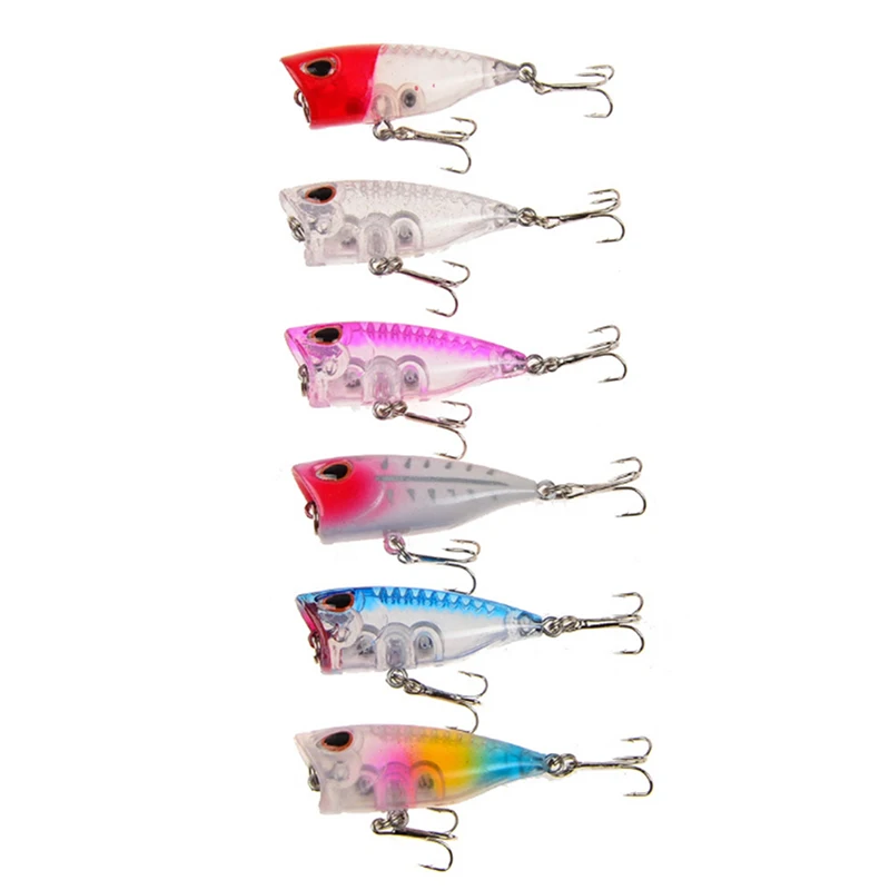Mini Popper Fishing Lures 4CM/3g 3d Eyes Bait Crankbait Wobblers Tackle Isca Poper New Arrival | Спорт и развлечения
