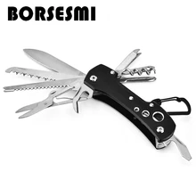 Высококачественный многофункциональный нож из нержавеющей стали 11 в 1 складные ножи для выживания Портативный походный многофункциональный нож