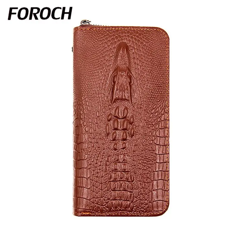 New Men Wallet Male Cluth Bag Long Coin Purse crocodile Zipper Packet Designer Brand Multi-card Position Men's Phone Bags 476 | Багаж и
