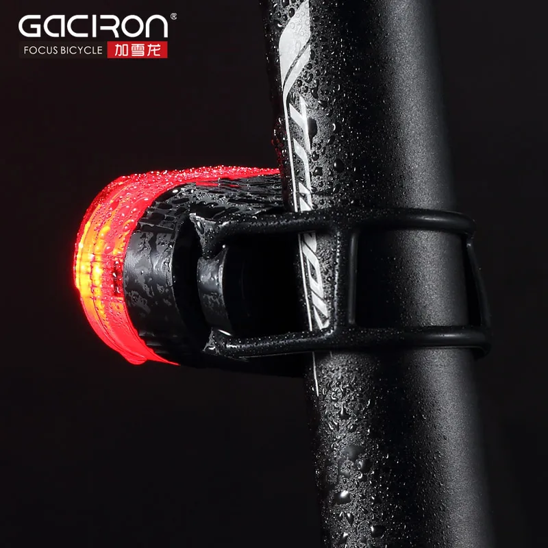 GACIRON умный велосипедный задний светильник USB Перезаряжаемый велосипедный задний Предупреждение ющий светильник водонепроницаемый автоматизированный фонарь