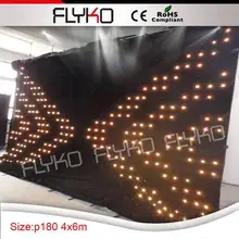 6 м X 4 м бархатный высококачественный домашний dj сценический видео занавес