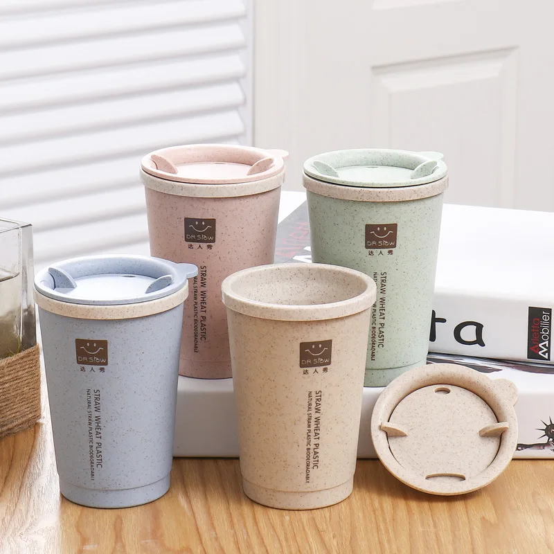Чашка дорожная многоразовая из пла 3 цвета с крышкой|cup with lid|pla cupslid cups |