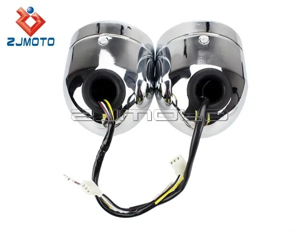 Универсальный хром Доминатор двойная фара мотоцикл двойной налобный фонарь для Honda Yamaha Suzuki Kawasaki Streetfighter Кафе Racer