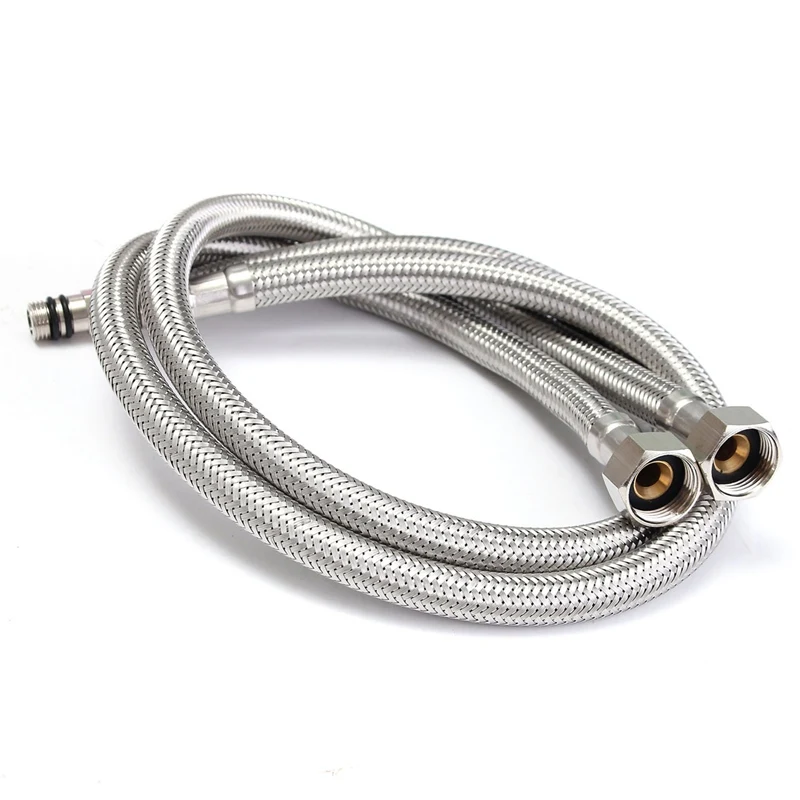 

Flexible Faucets Braided Hose Tap 2 X 24 Inch Length Line Pipe 3/8" Stainless Steel Bathroom Product Water Supply Line