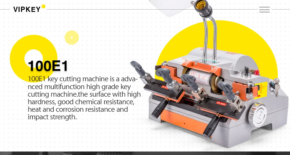 100E1 машина для резки ключей 120 Вт 220 В/50 Гц с зажимом, машина для продублирования ключей для изготовления ключи Слесарные Инструменты