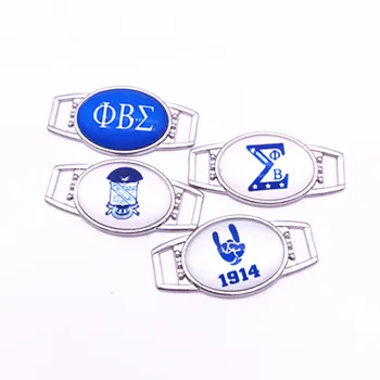 

18*25mm Glass Cabochon Phi Beta Sigma Fraternity Shoelace Charms For Sport Shoes & Bracelet DIY Jewelry Making 20pcs/lot