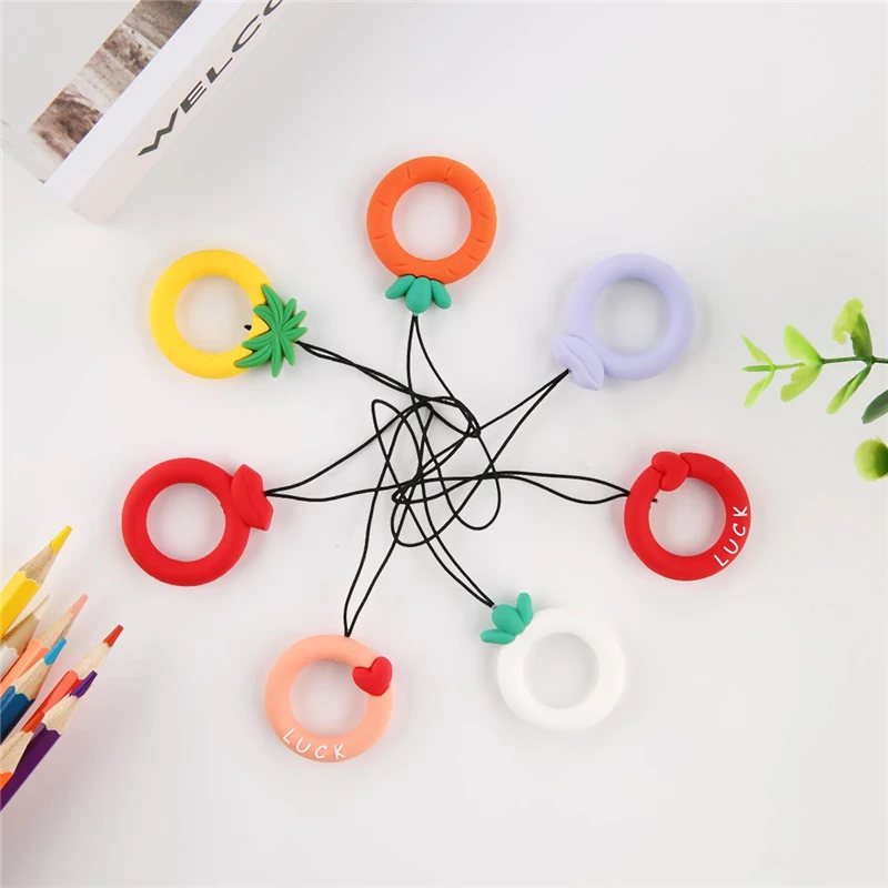 

Carrot Silicone Lanyard for Keys Phones Strap for Mobile Phone Keycord Lanyards Finger Rings Cartoon Mobile Phone Accessories