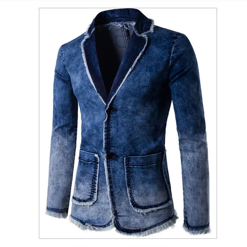 

2019 Brand Denim Jacket Men Single Breasted Turn down Collar Jeans Coat Male jaqueta masculina Man Jacket veste homme coats male