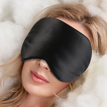 

Womens Mens 100% Pure Silk Filled Eye Mask Eyeshade Blindfold Pink