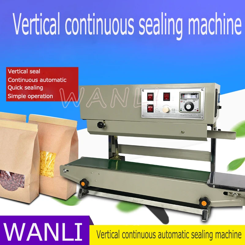 

Vertical FR-900 Commercial Household Small Automatic Heightening Continuous Automatic Sealing Machine Liquid Sealing Machine