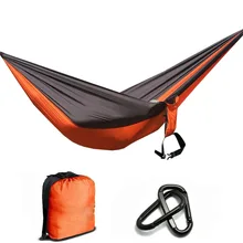 Портативный нейлоновый парашютный гамак для кемпинга, выживания, сада, охоты, отдыха, Hamac, путешествий с двойным человеком, ZW-SH12 хамака