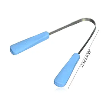 

1Pc Stainless Steel Tongue Scraper ABS handle Cleaner Fresh Breath Cleaning Coated Tongue Toothbrush Dental Oral Hygiene Care