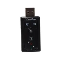 Новый Mini USB 2,0 3D виртуальный 12 Мбит/с Внешний 7,1 канала аудио адаптер Звуковая карта Futural цифровой Прямая доставка AUGG18