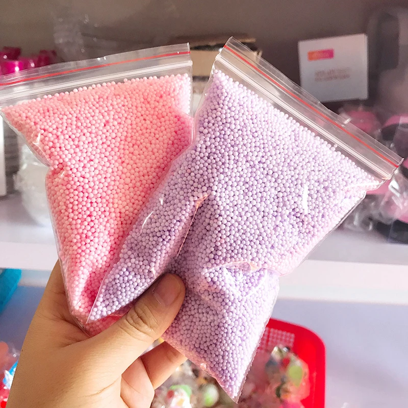 

2019 Warm Color Snow Mud Particles Accessories Slime Balls Small Foam Beads For Foam Slime Balls Filler For DIY Craft Supplies