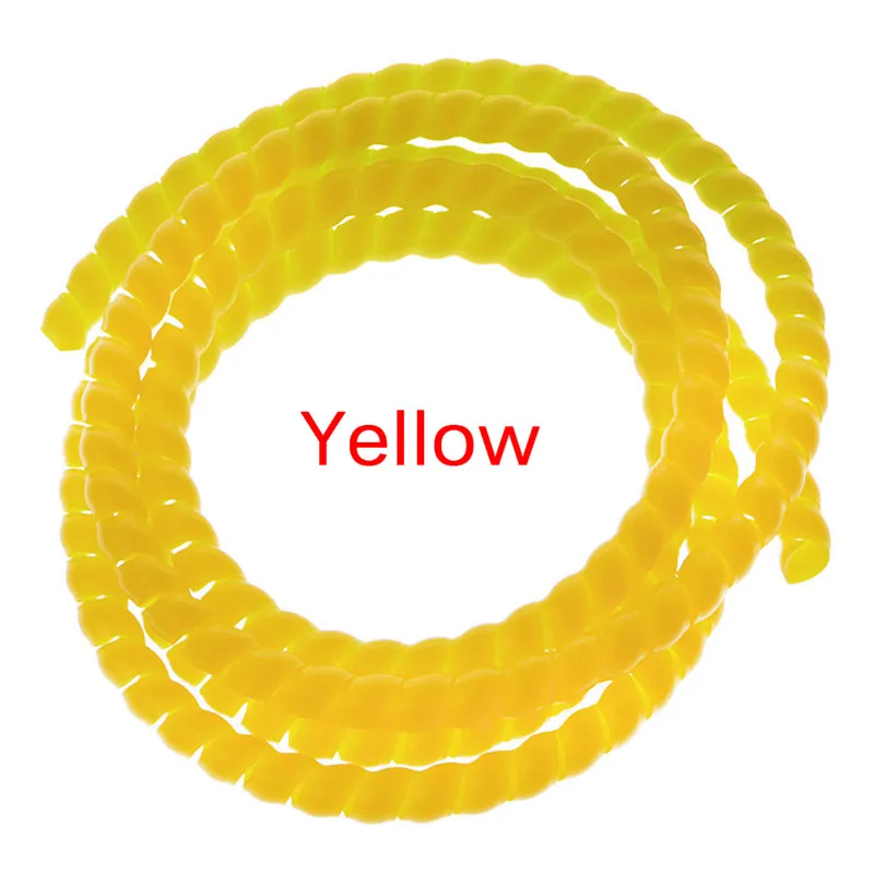 1 meter 14mm Spiral Wire Organizer Wrap Tube Flame Retardant Cable Sleeve Colorful Cable Casing Cable Sleeves Winding Pipe - Цвет: yellow